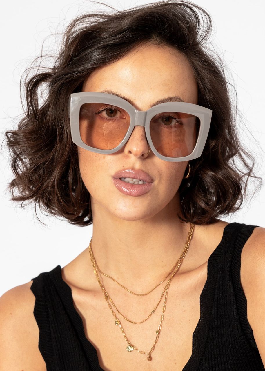 Oversize Sonnenbrille - grau