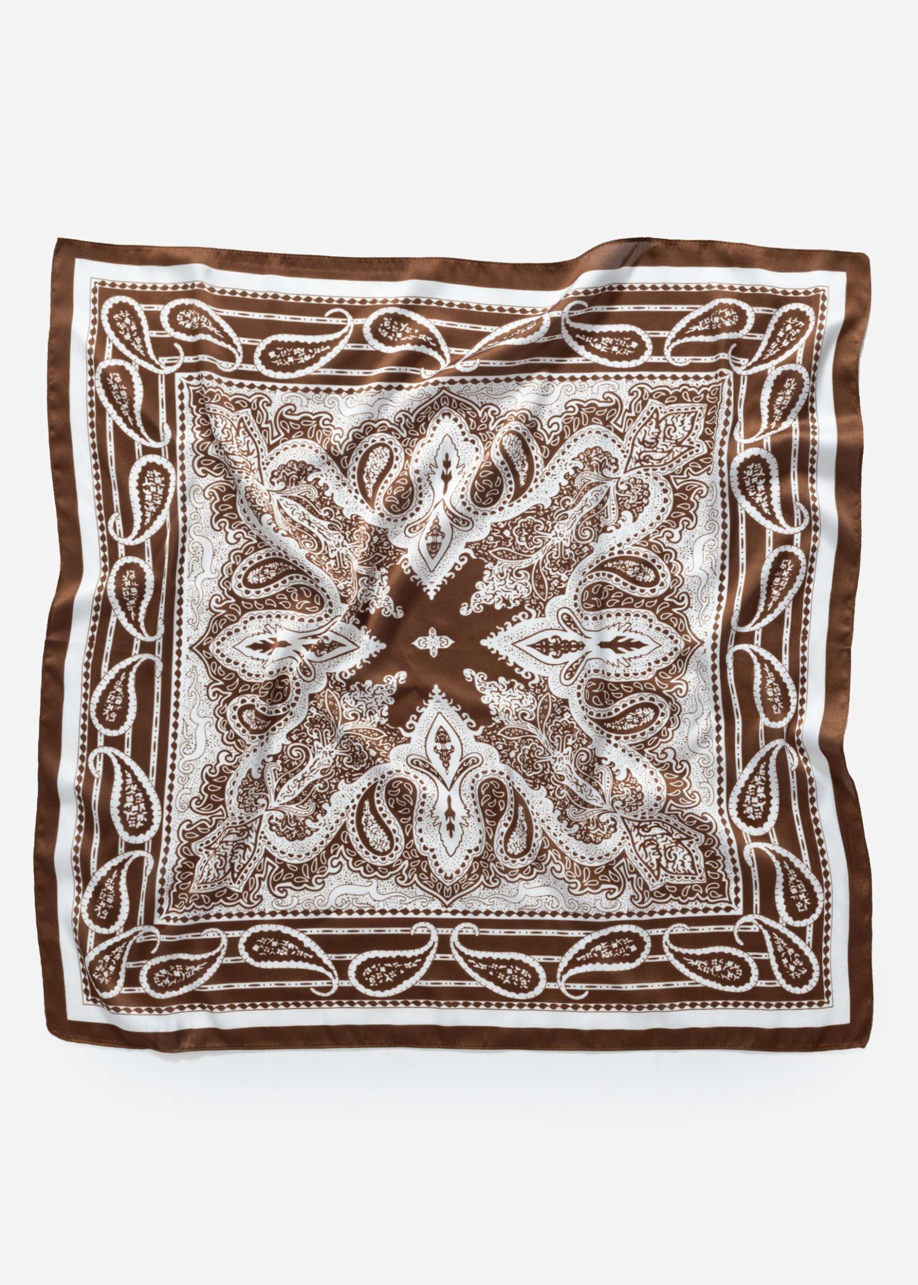 Halstuch mit Paisley-Print - dunkelbraun