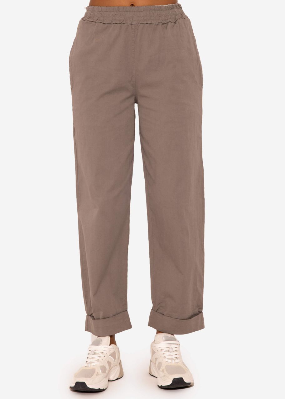 Lässige Baumwoll-Pants, taupe