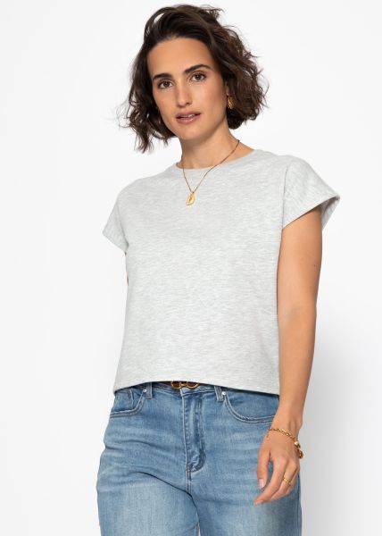 Sweatshirt mit Rückendetail - hellgrau