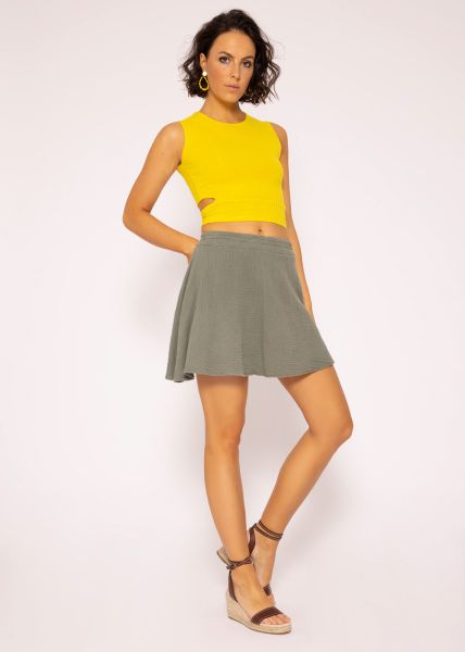 Top mit Cut-Out, gelb