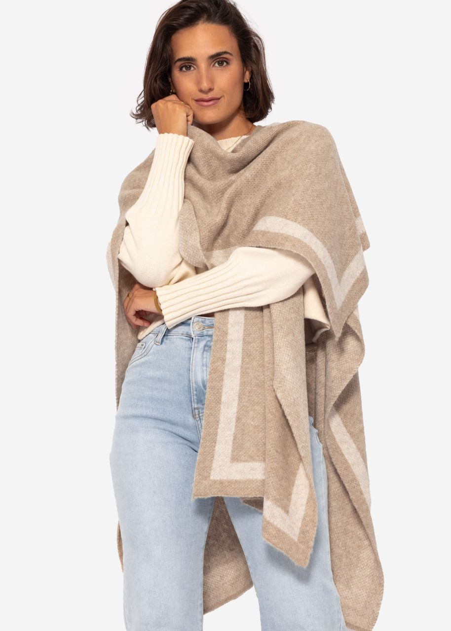 Poncho - beige-offwhite