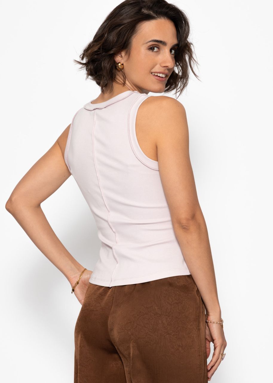 Tank Top mit Außennähten- flieder