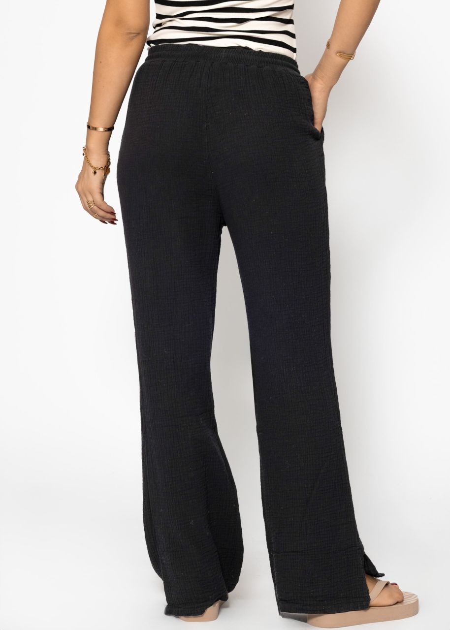 Musselin Pants, schwarz