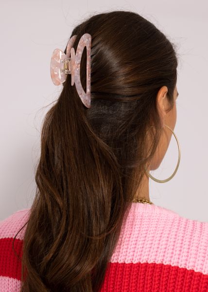 Haarklammer in Perlmutt-Optik, rosa