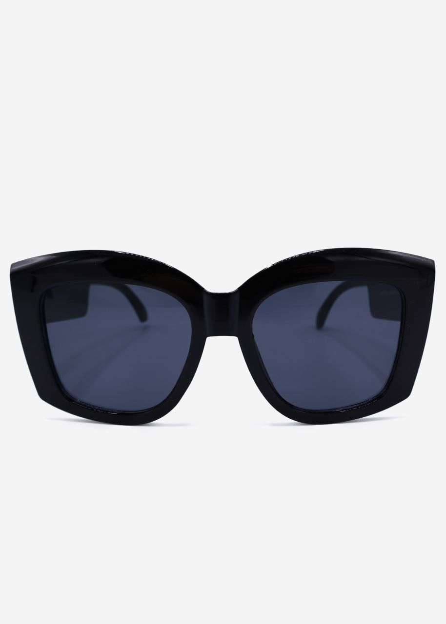 Oversize Sonnenbrille - schwarz