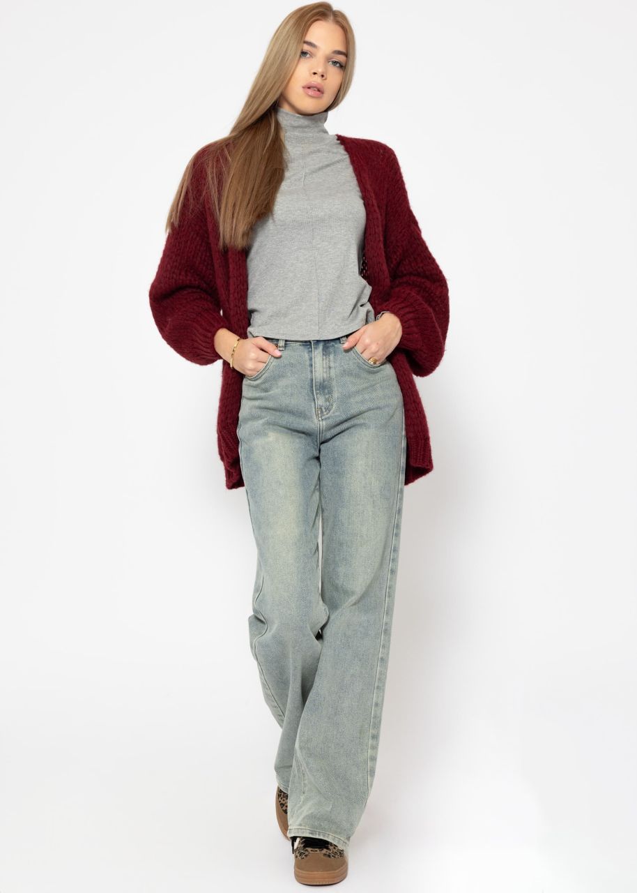 Oversize Cardigan - burgundy