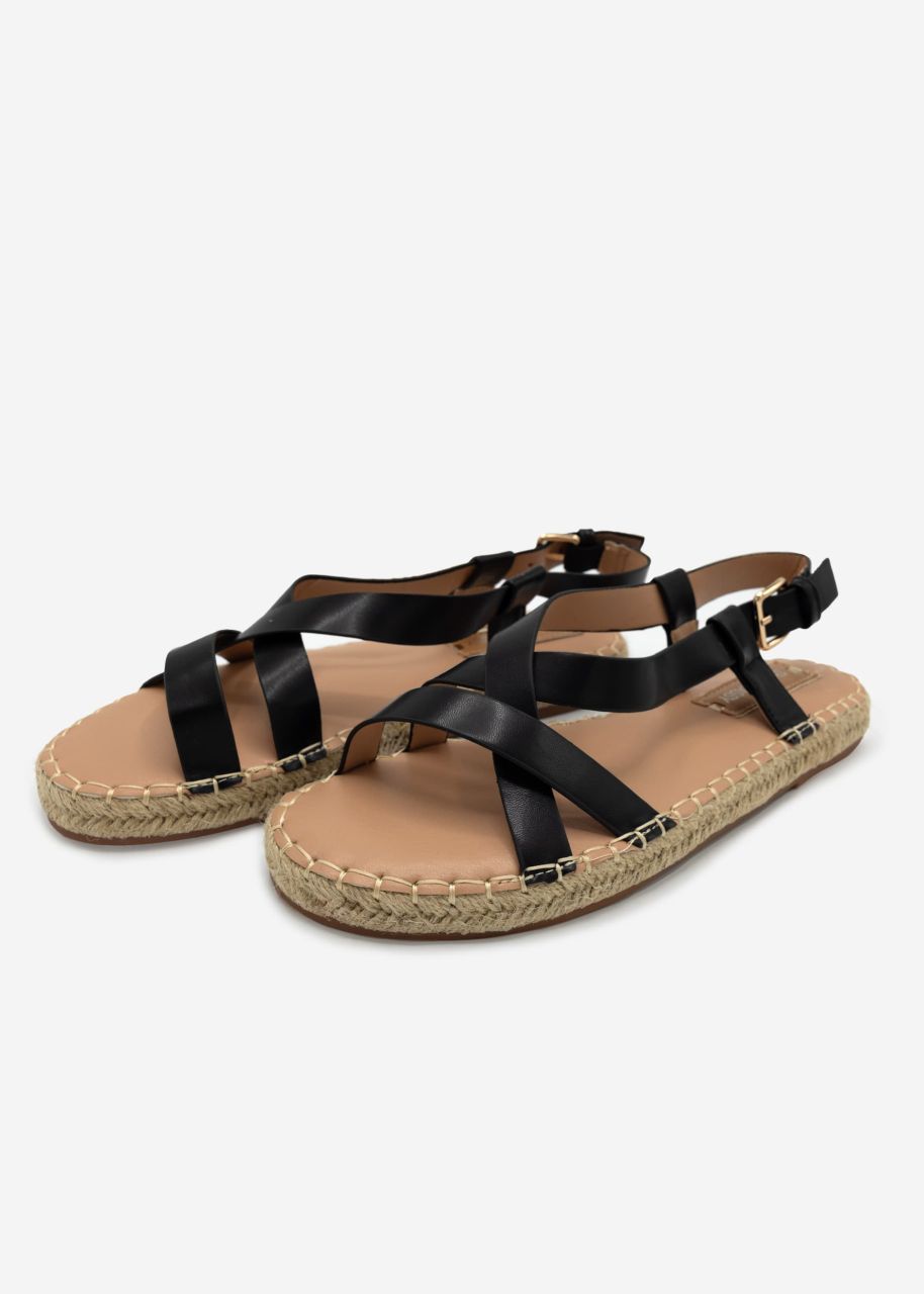 Riemchen Sandalen - schwarz