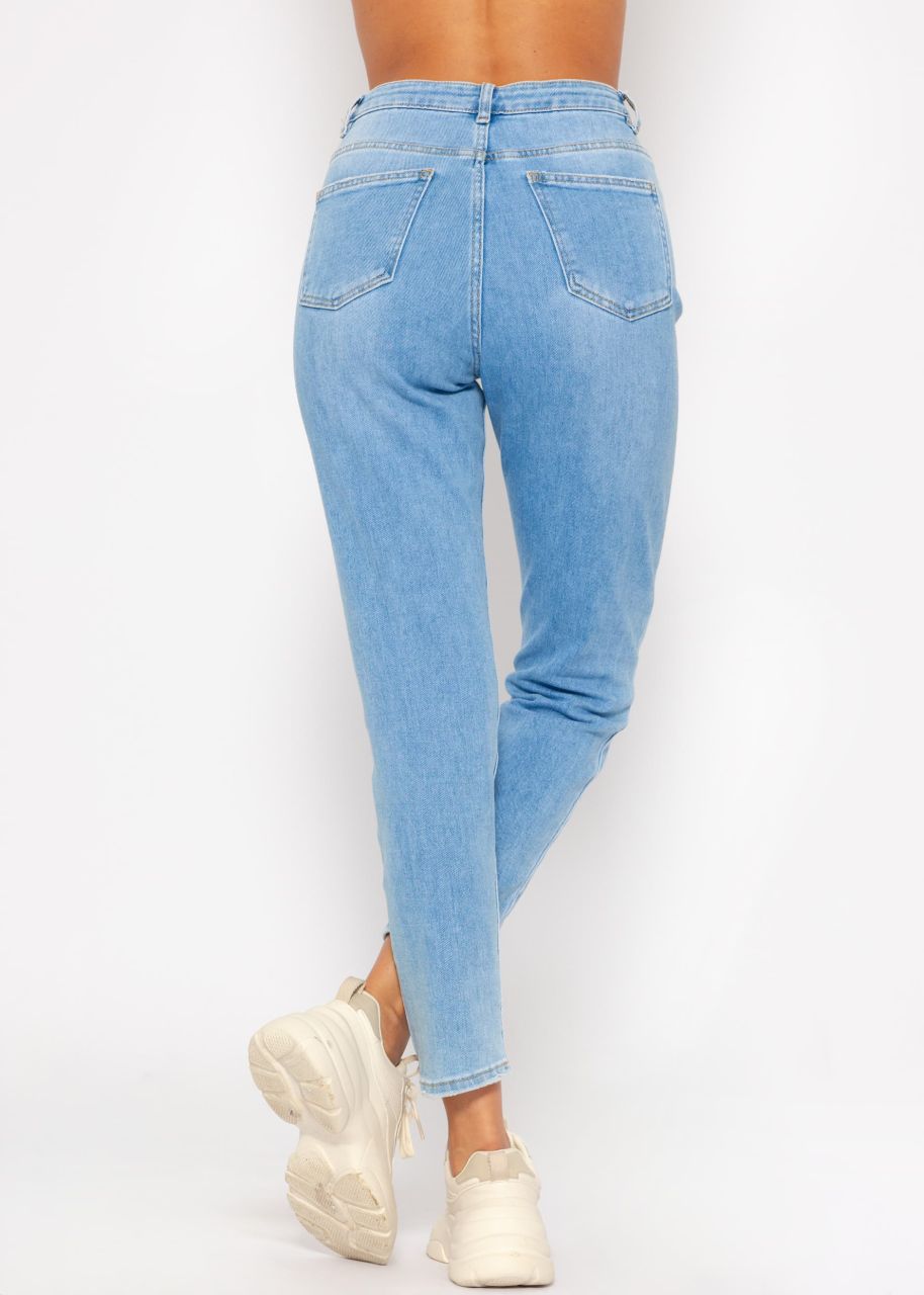 Relax Fit Highwaist Jeans, blau