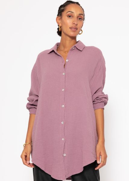 Musselin Bluse oversize, altrosa