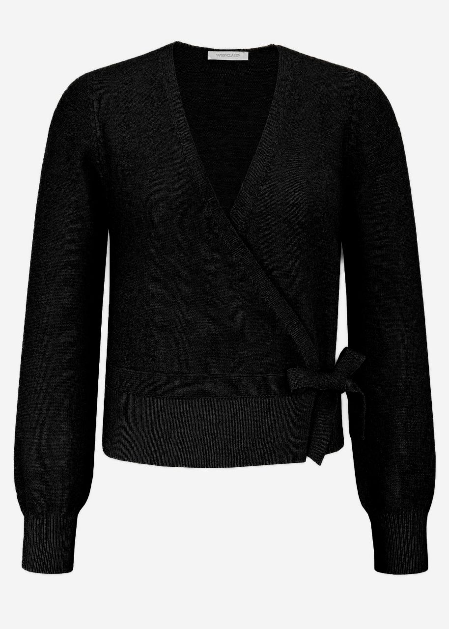 Wickel Cardigan - schwarz