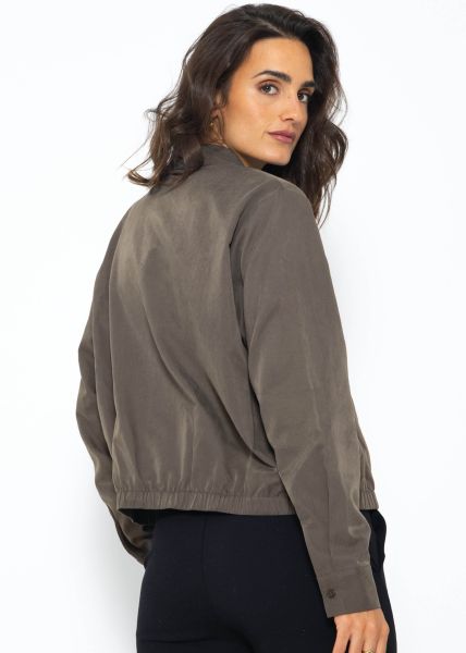 Bluse mit Gummibund - dunkelgrau