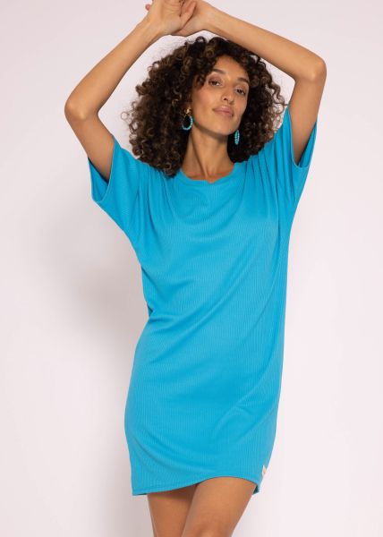 T-Shirt Kleid, azurblau