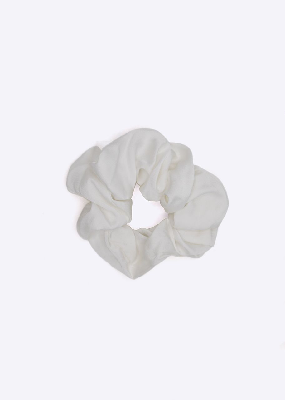 Satin-Scrunchie, weiß