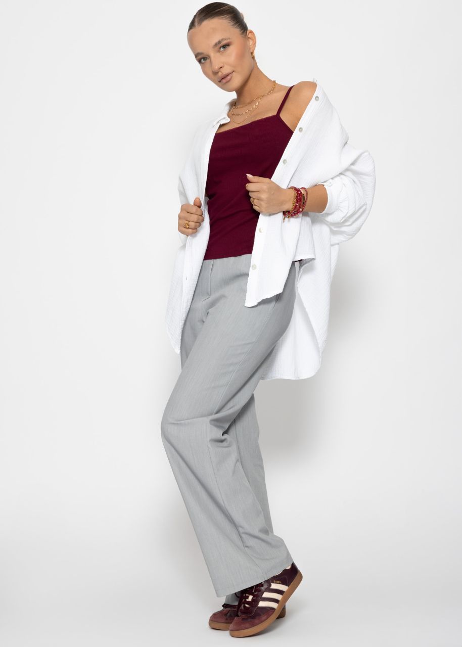 Träger Top mit Spitze - burgundy