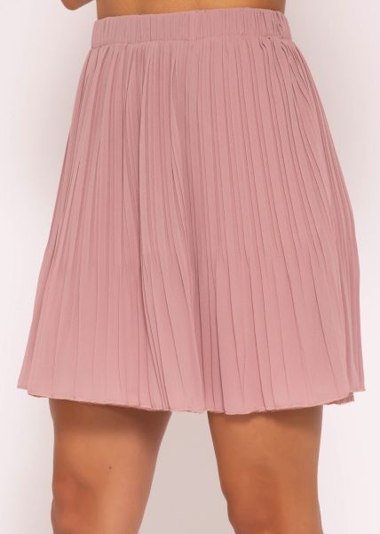 Plissée-Rock aus Chiffon, rosa