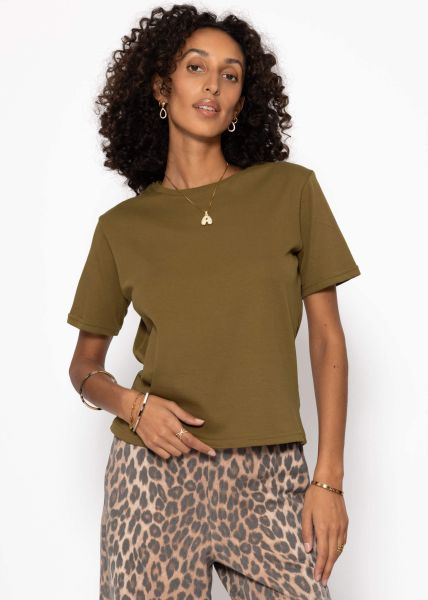 Rundhals T-Shirt - khaki
