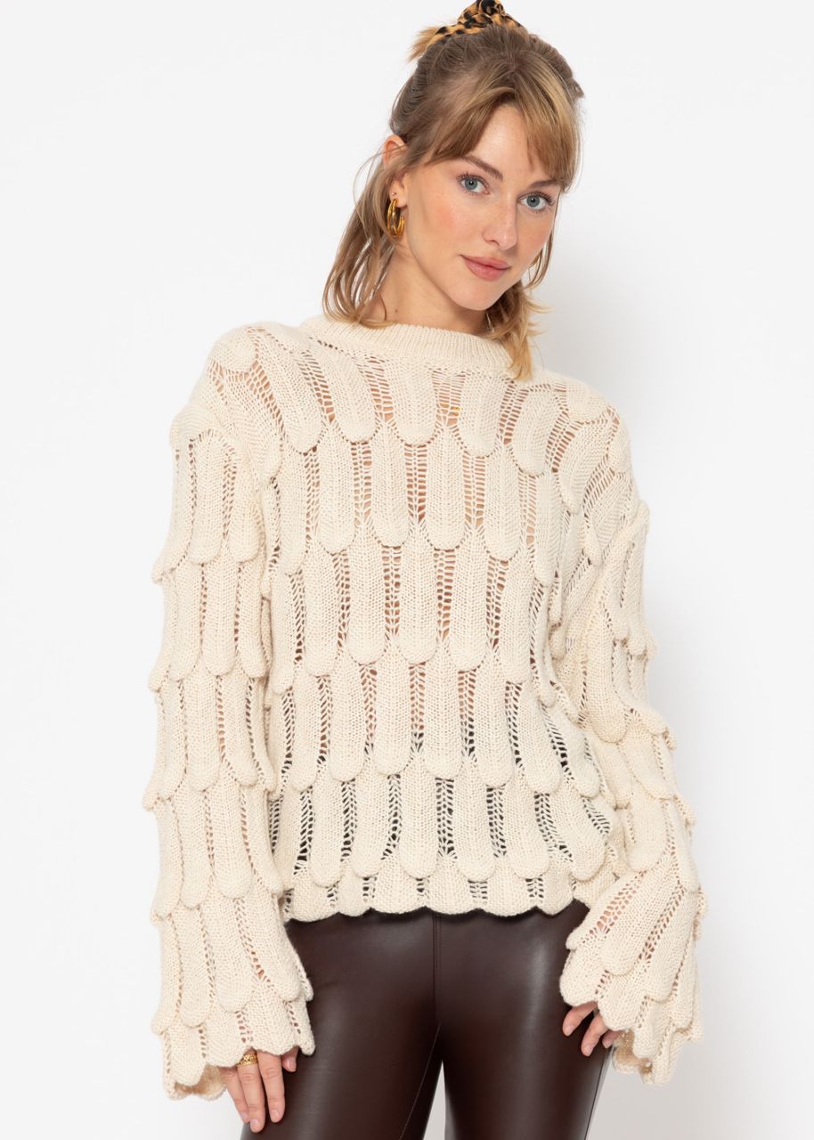 Pullover mit Muster - beige