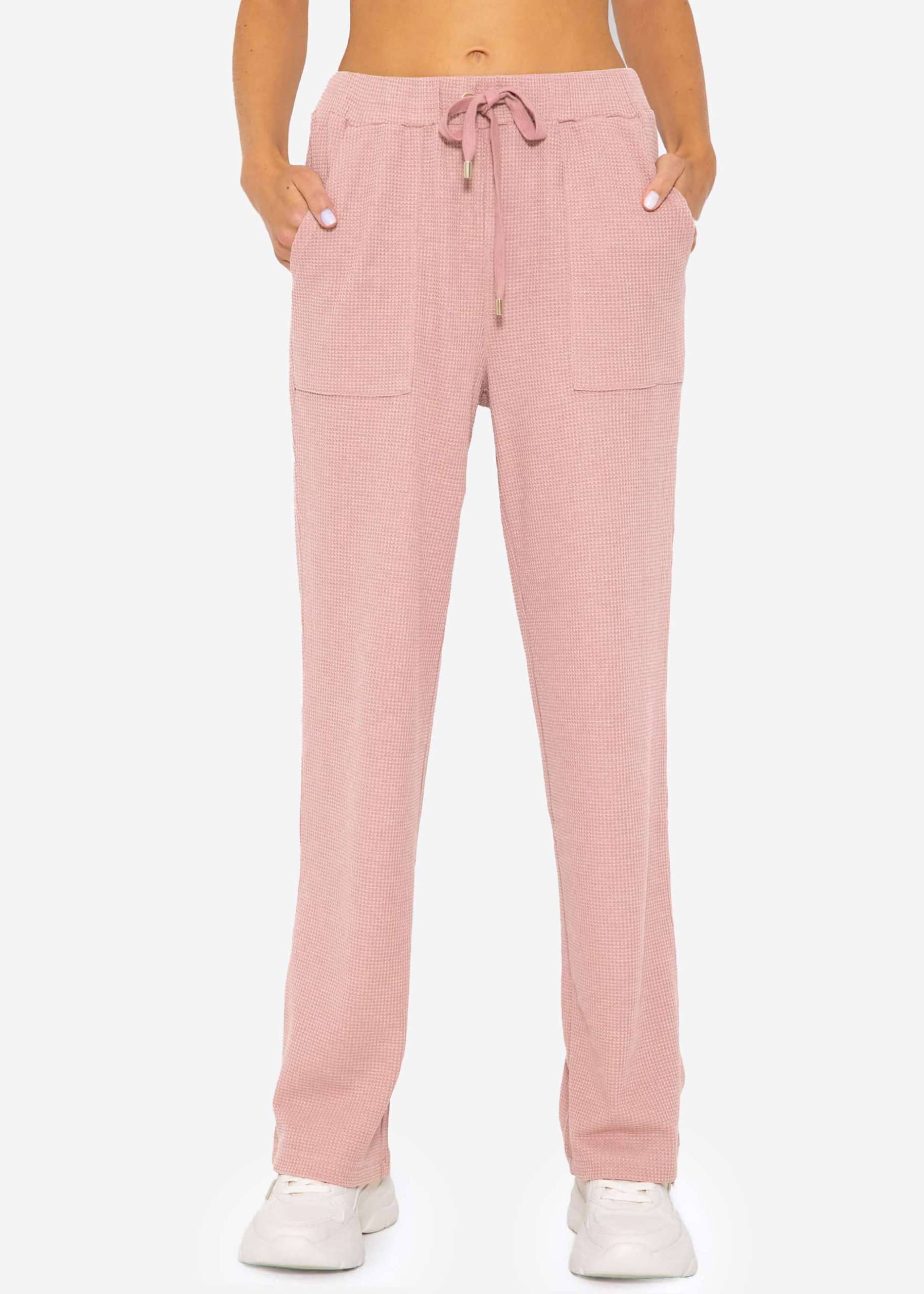 Casual Pants in Waffelpiqué - altrosa