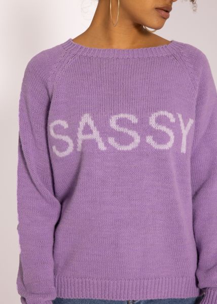 Kuscheliger SASSY Pullover, lila