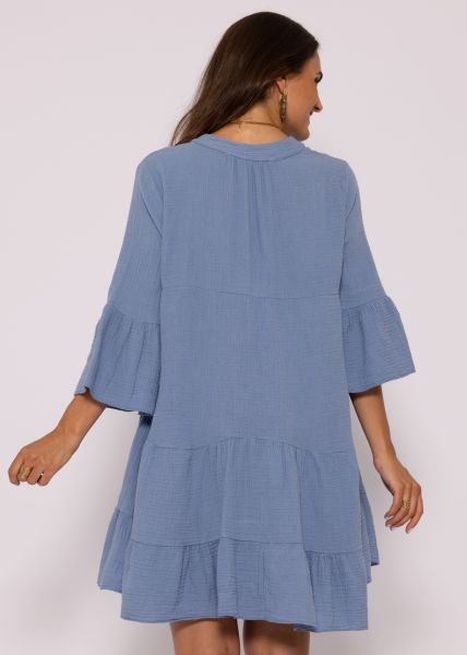 Musselin-Kleid, blau