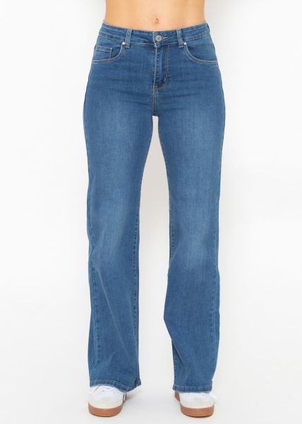 Ausgestellte Jeans - mittelblau