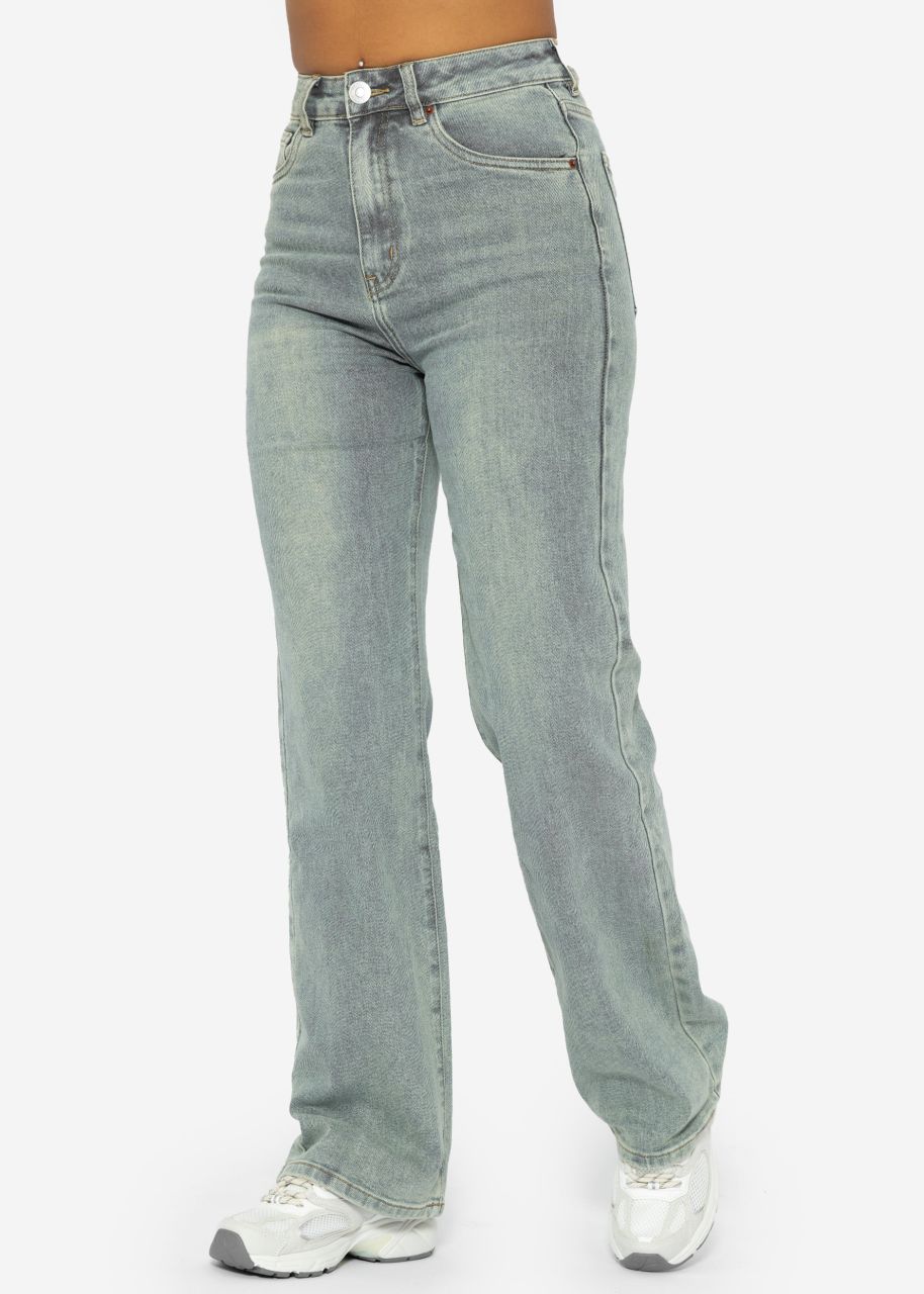 Straight Leg Jeans - blau