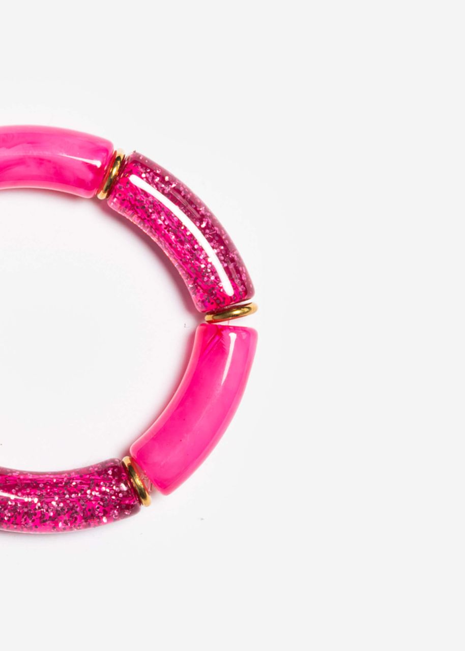 Armband mit Perlen - pink