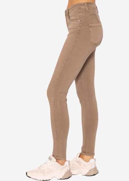 Stretchy Push Up Jeans, taupe