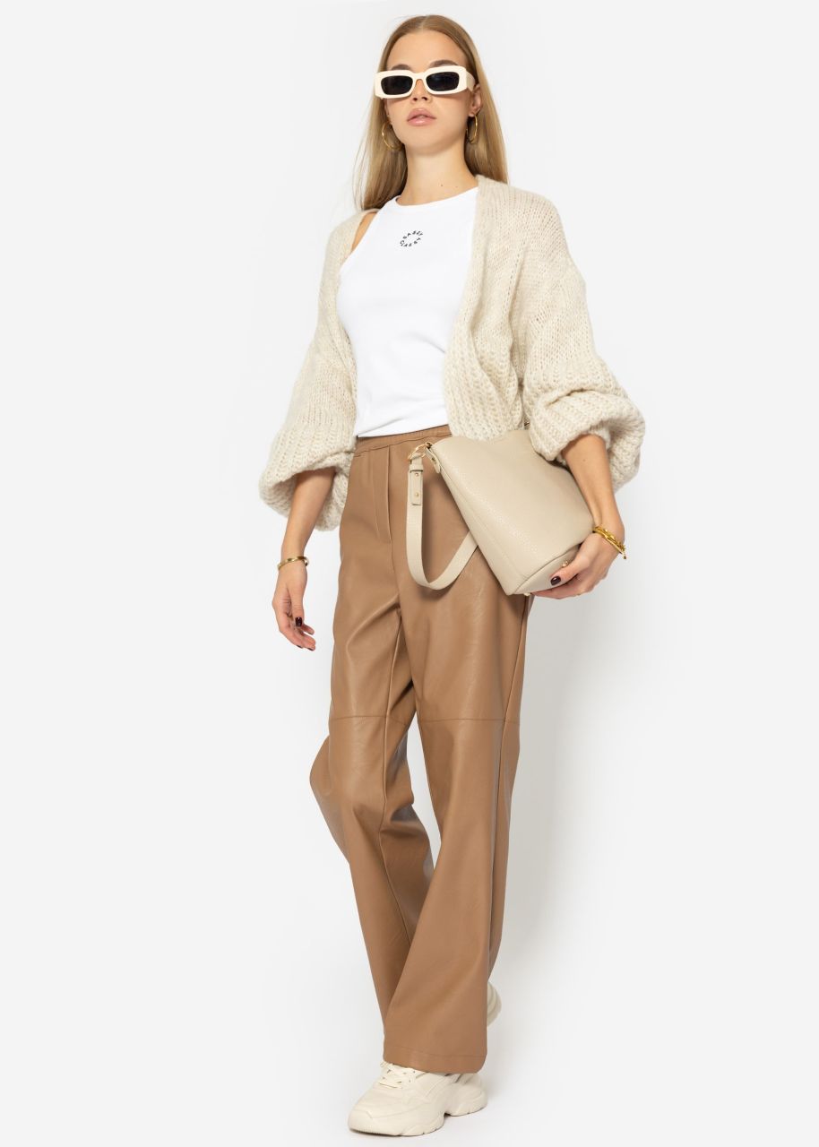 Cardigan mit Struktur - hellbeige