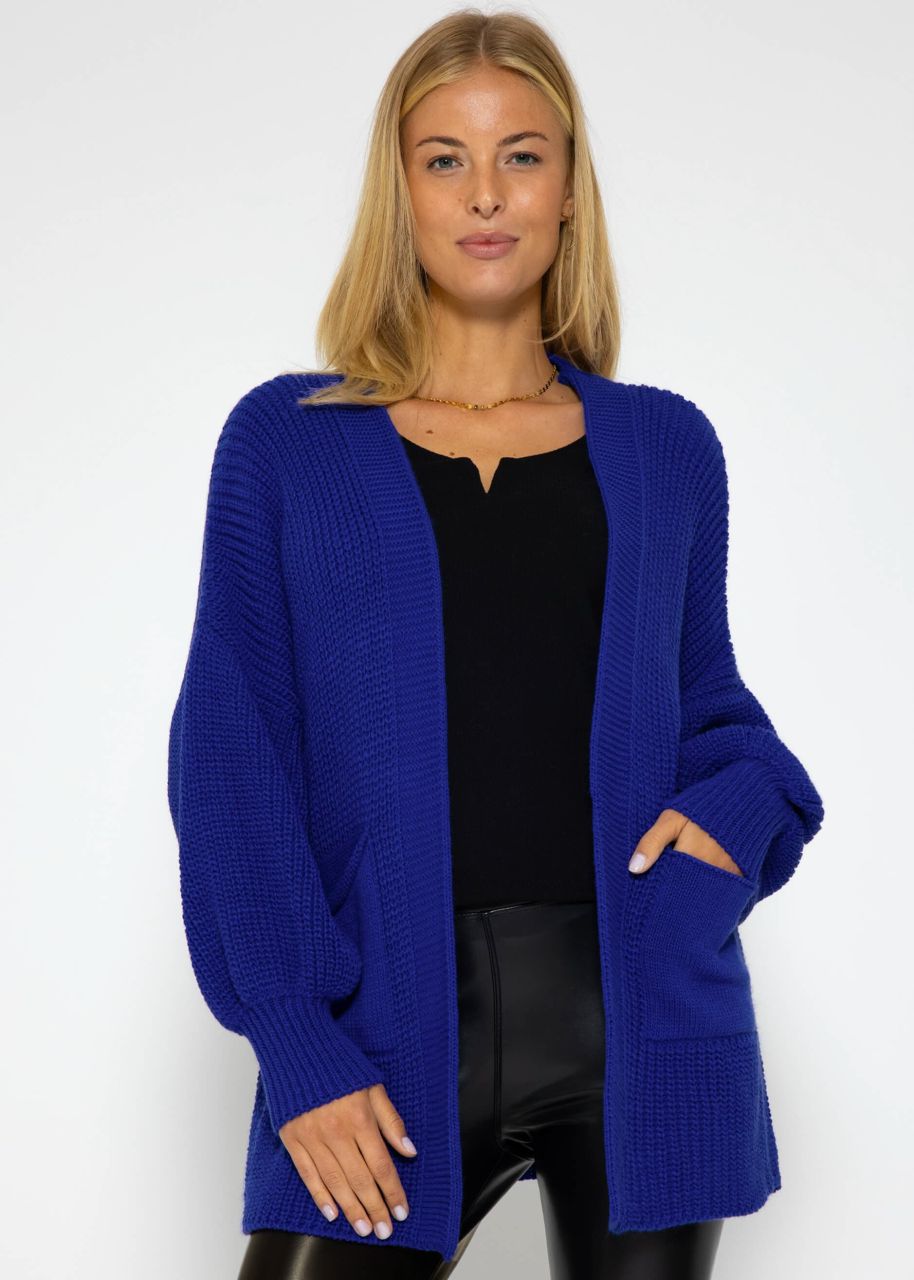 Strick Cardigan mit Taschen - royalblau