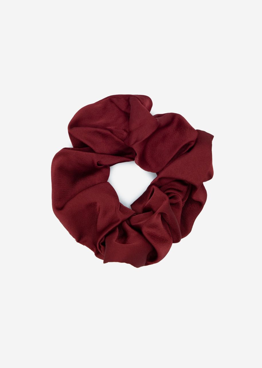 Satin-Scrunchie - dunkelrot