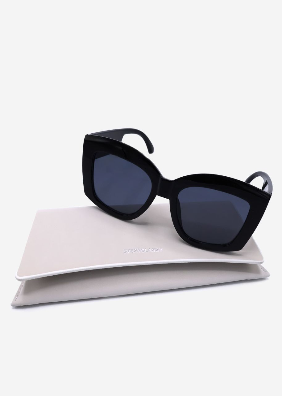 Oversize Sonnenbrille - schwarz