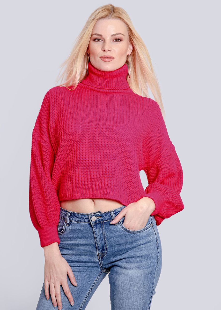 Rollkragen-Pullover, pink