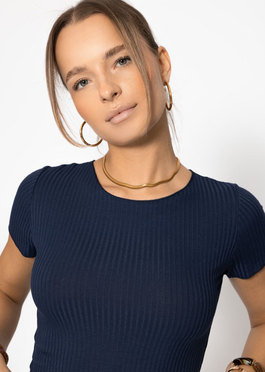 Crop-Shirt, blau