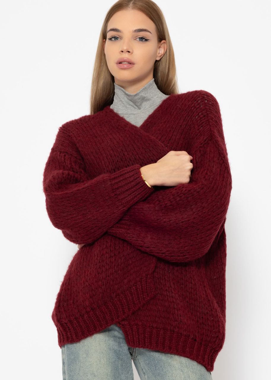 Oversize Cardigan - burgundy