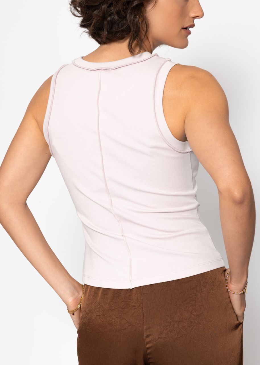 Tank Top mit Außennähten- flieder