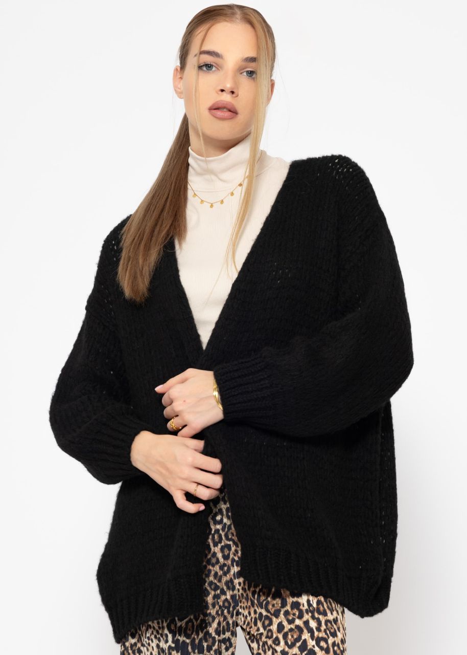 Oversize Cardigan - schwarz