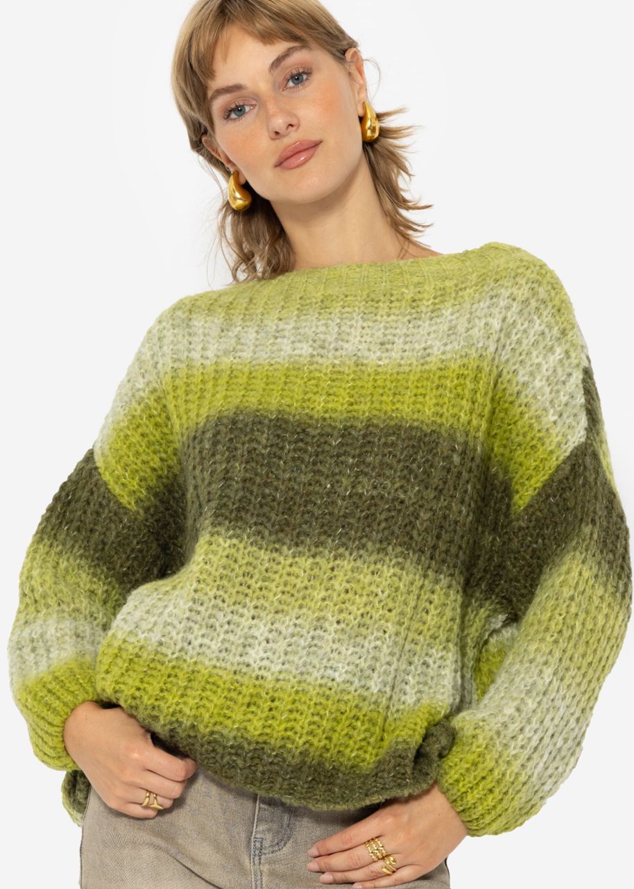 Strickpullover mit Farbverlauf, grün