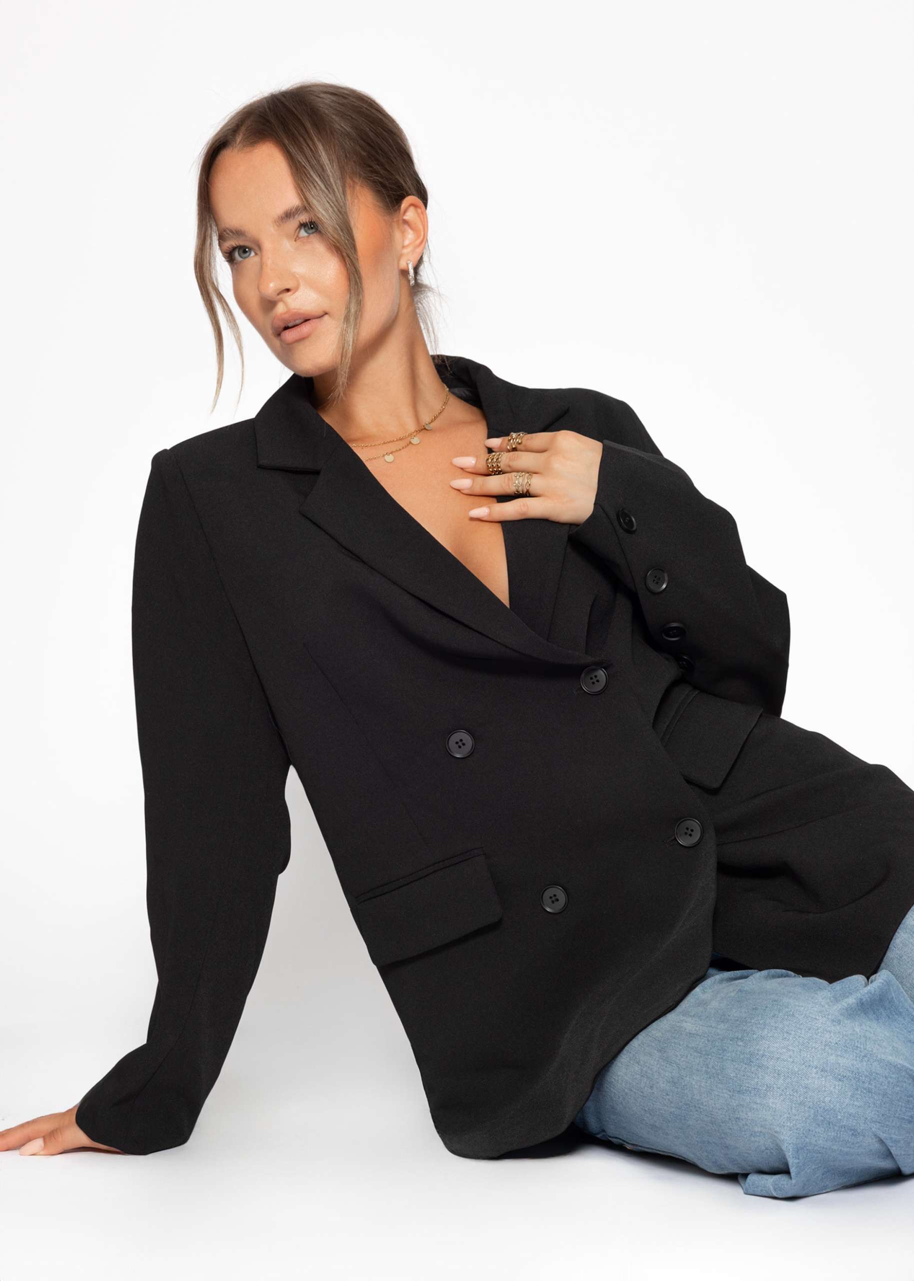 Oversize Blazer - schwarz