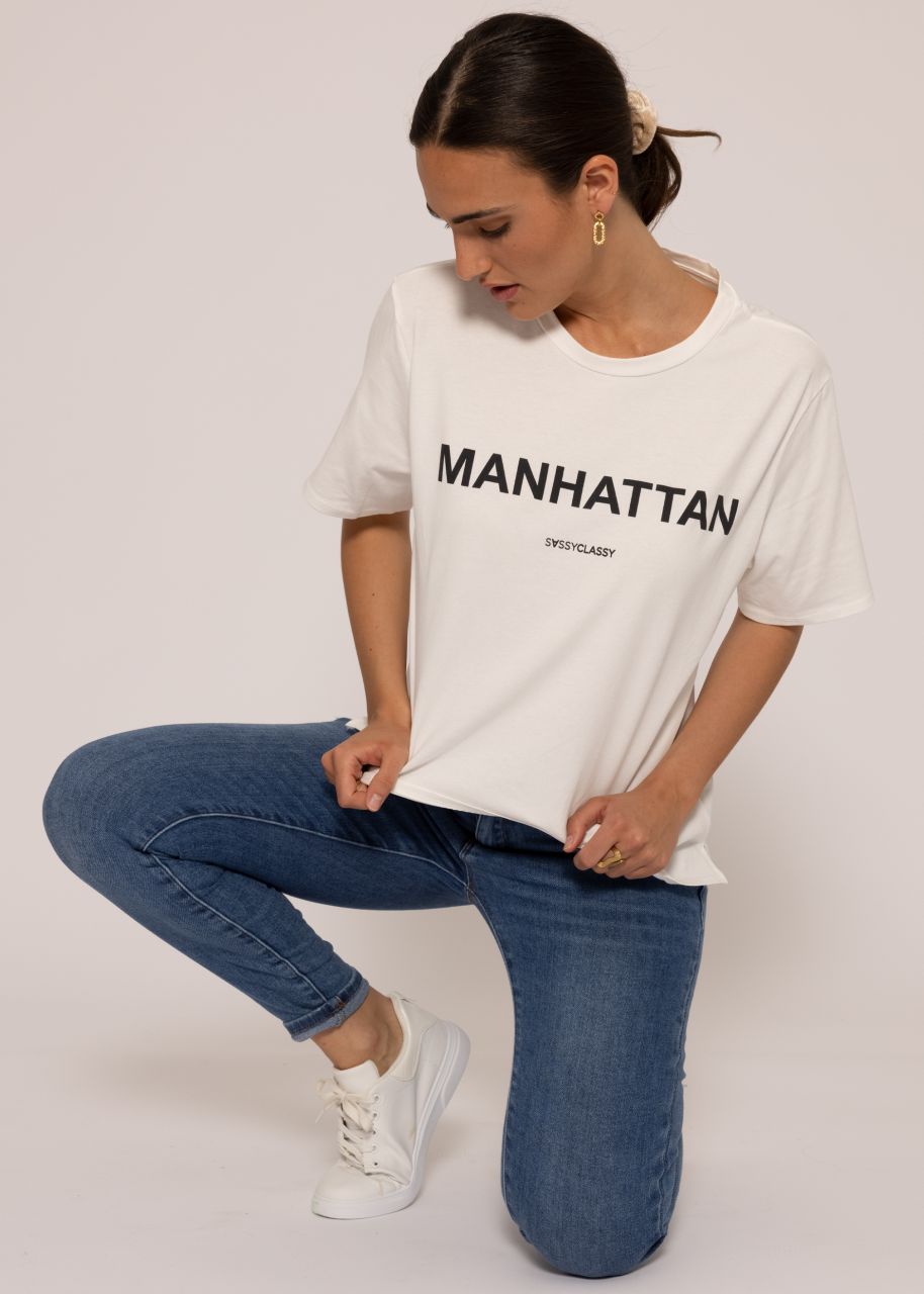 Boyfriend-Shirt "MANHATTAN", weiß