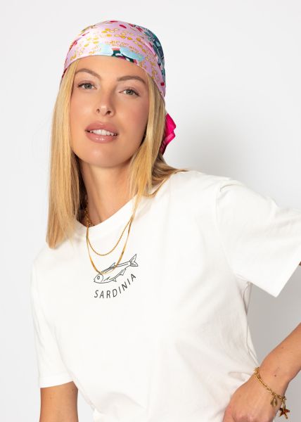 T-Shirt mit Sardinia Print - offwhite