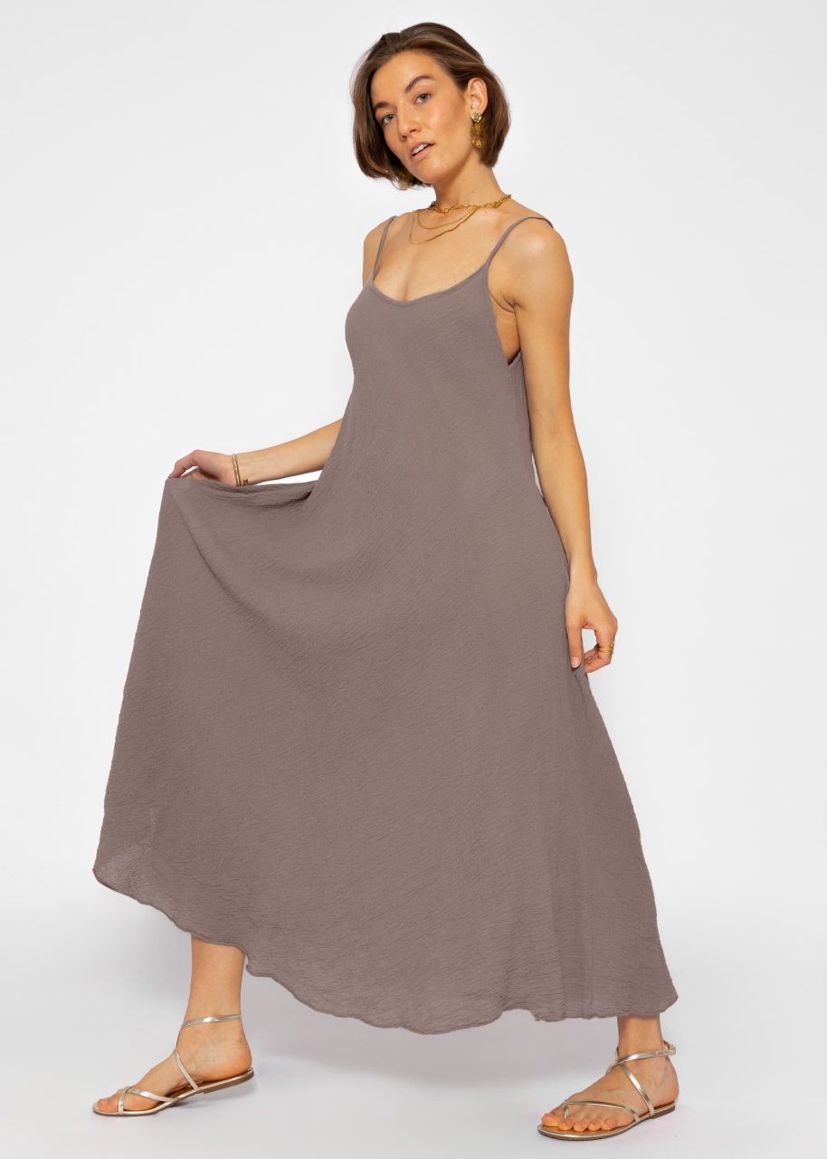 Musselin Beach Kleid - taupe