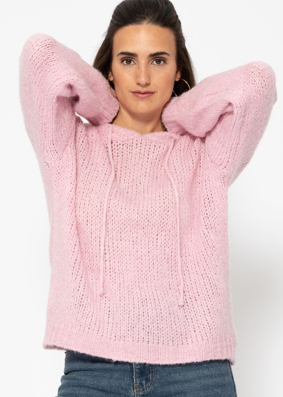 Pullover mit Hoodie - rosa