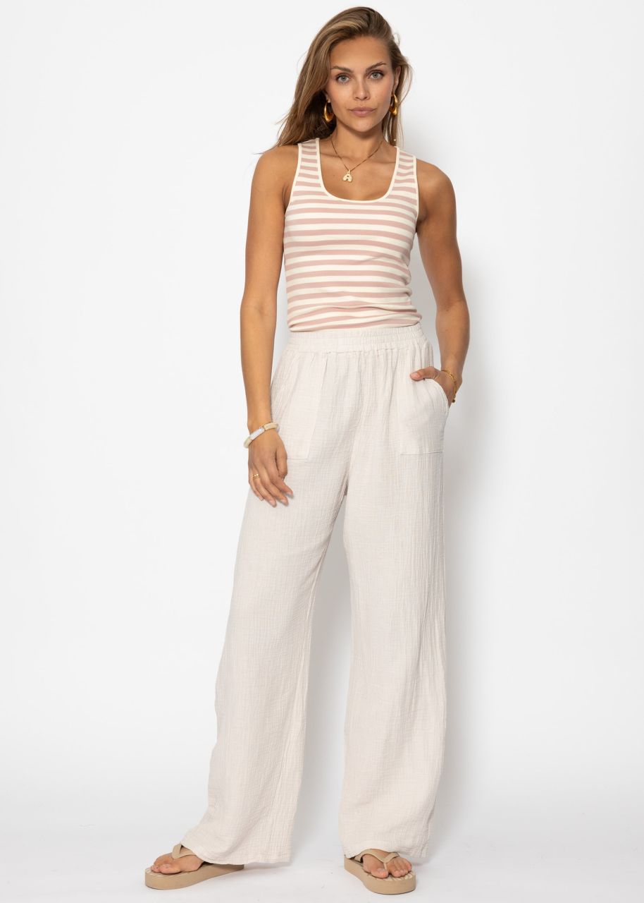 Tank Top gestreift - rosa-beige