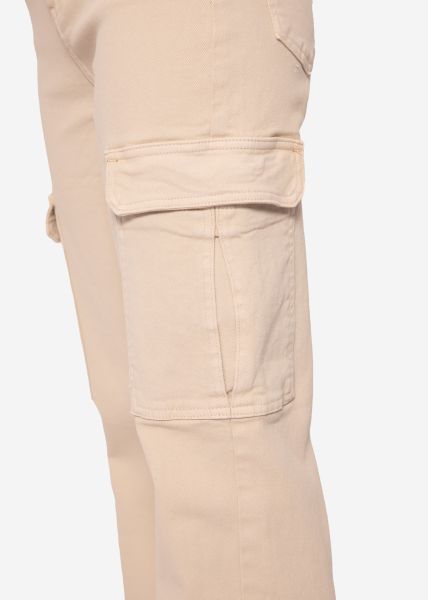 Highwaist Cargo Pants, beige