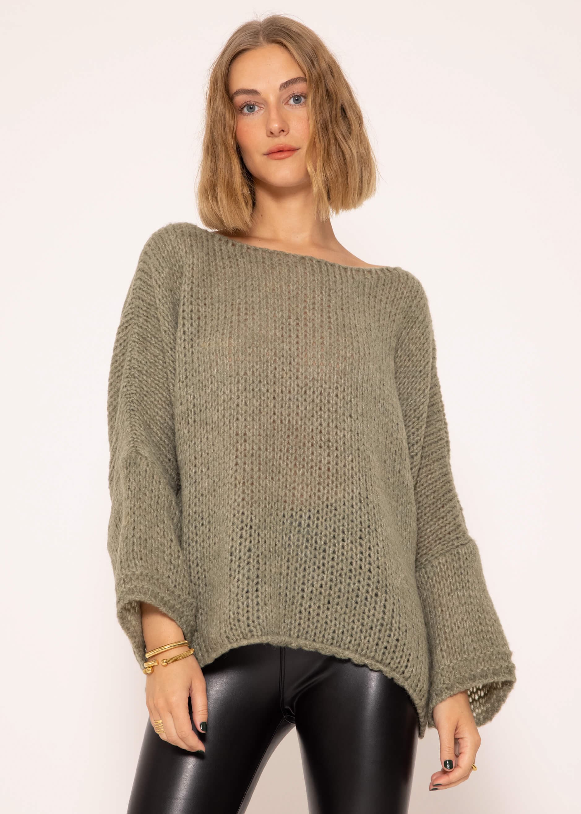 Oversize Pullover, khaki | Bekleidung SASSYCLASSY | | Pullover