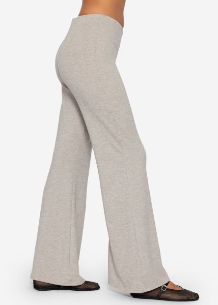 Jersey Flare Pants - taupe meliert