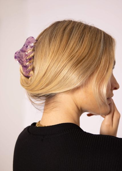 Haarklammer in Perlmutt-Optik, lila