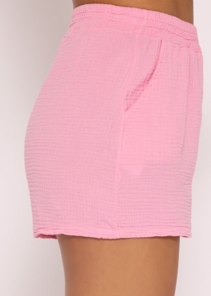 Musselin Shorts, rosa
